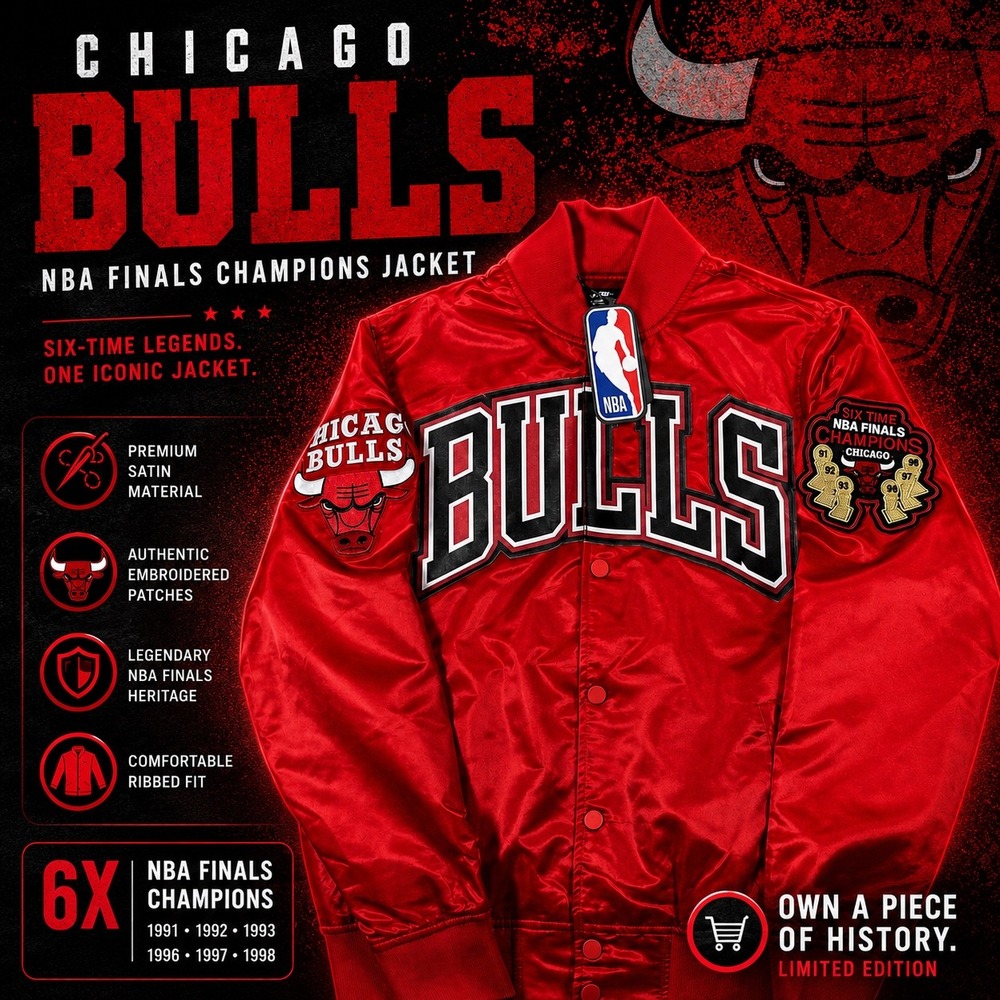 Pro Standard Chicago Bulls NBA Varsity Jacket Red‎ Satin Snap Front Mens Large